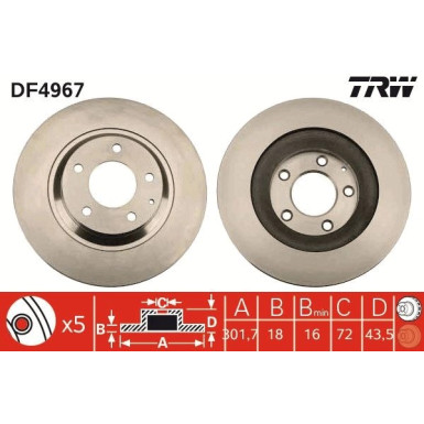 83 482 026 Bremsscheibe HA | MAZDA RX-8 03 | DF4967