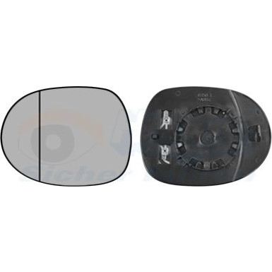 Spiegelglas, Außenspiegel Honda Civic 5t. asphärisch OE 76253-SMG-G31 HAGUS 2580837