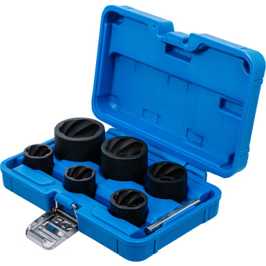 BGS Spiral-Profil-Steckschlüssel-Satz / Schraubenausdreher | Antrieb Innenvierkant 12,5 mm (1/2"""") + 20 mm (3/4"""") | SW 22 - 41 mm | 6-tlg | 5268