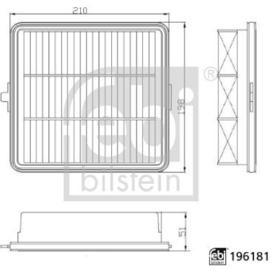 FEBI BILSTEIN Luftfilter | 196181