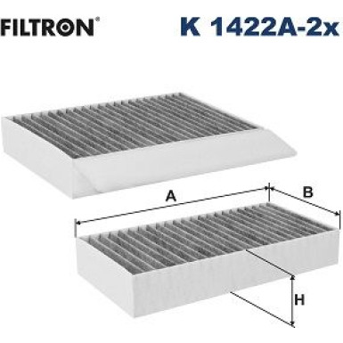 FILTRON Filter, Innenraumluft K 1422A-2x FILTRON Filter, Innenraumluft K 1422A-2x