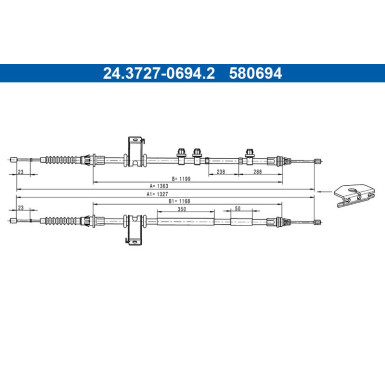 ATE Seilzug, Feststellbremse ATE Seilzug, Feststellbremse