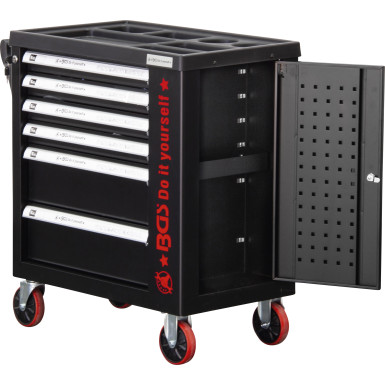 BGS Werkstattwagen 6 Schubladen 1 Seitentür leer BGS Do it yourself 6055-1