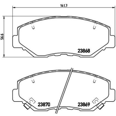 BREMBO Bremsklötze VA | HONDA Accord, Civic, CR-V 03 | P 28 035