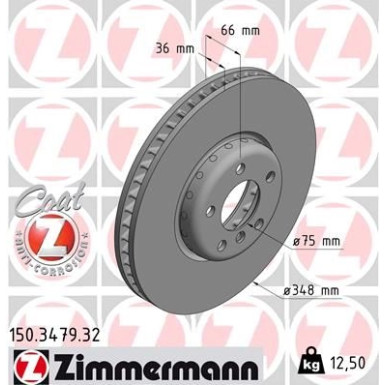 ZIMMERMANN Bremsscheibe 150.3479.32 FORMULA F