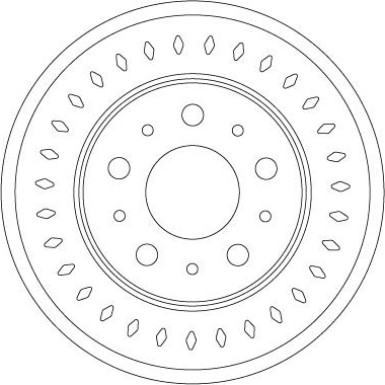 40 482 038 Bremsscheibe HA FIAT Ducato 06 TRW SINGLE DF6925S