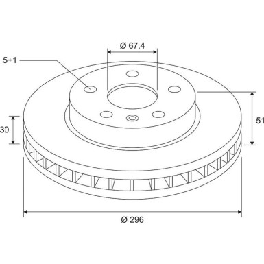 VALEO Bremsscheibe 672585 COATED