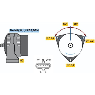 Lichtmaschine | MERCEDES Actros | 0 986 048 110