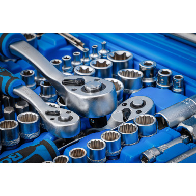 BGS Steckschlüssel-Satz Zwölfkant | Antrieb 6,3 mm (1/4"""") / 10 mm (3/8"""") / 12,5 mm (1/2"""") | 192-tlg | 2286