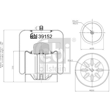 FEBI BILSTEIN Luftfeder | 39152