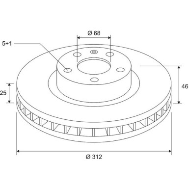 VALEO Bremsscheibe 672593 COATED