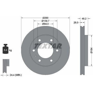 Bremsscheibe Mitsubishi P.Pajero 00 | 92128803