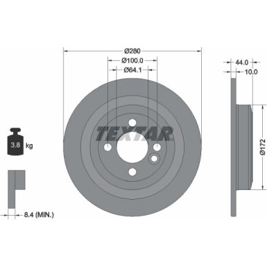 Bremsscheibe Mini T. Cooper 06 | 92234003