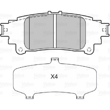 VALEO Bremsbeläge 601312