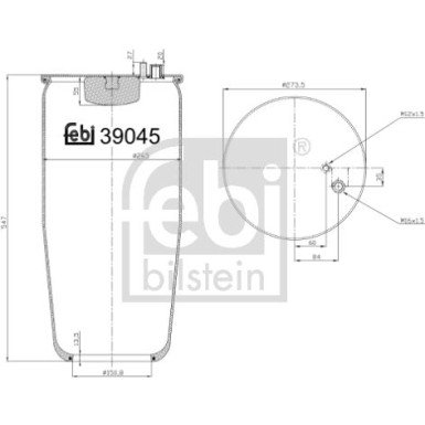 FEBI BILSTEIN Luftfeder | 39045