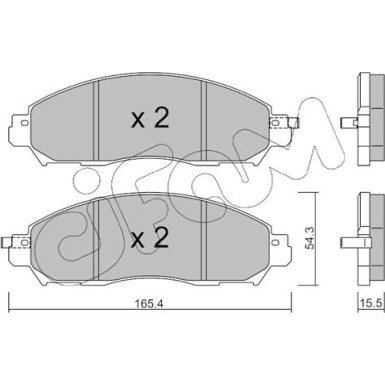 CIFAM Bremsbelagsatz, Scheibenbremse | 822-1081-1