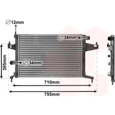 VAN WEZEL Kühler, Motorkühlung 37002306