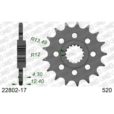 AFAM Ritzel 17 Zähne | für 520 | 22802-17