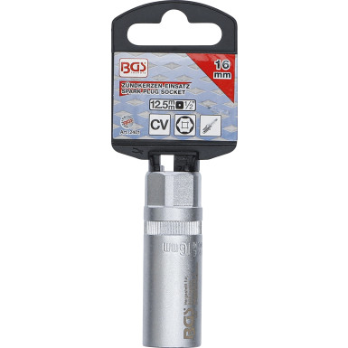 BGS Zündkerzen-Einsatz Sechskant | Antrieb Innenvierkant 12,5 mm (1/2"""") | SW 16 mm | 2401