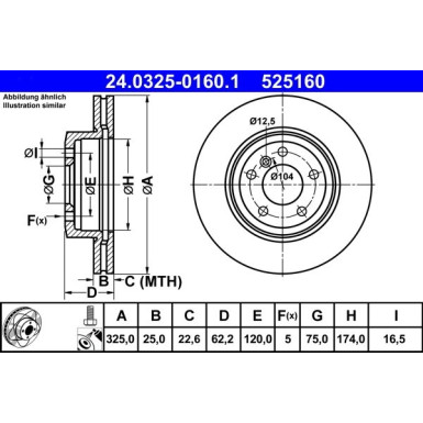 Bremsscheibe Bmw P. X3 2.0-3.0 04-11 Power Disc PowerDisc 24.0325-0160.1 Bremsscheibe Bmw P. X3 2.0-3.0 04-11 Power Disc PowerDisc 24.0325-0160.1