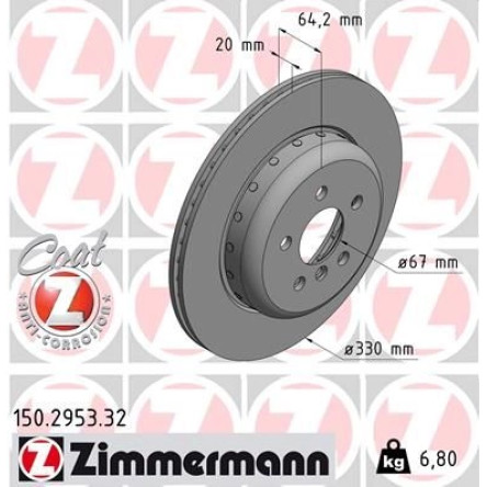 ZIMMERMANN Bremsscheibe 150.2953.32 ZIMMERMANN Bremsscheibe 150.2953.32