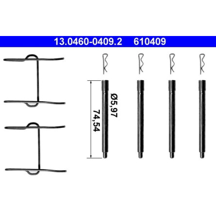 ATE Zubehör, Bremsbeläge 13.0460-0409.2 ATE Zubehör, Bremsbeläge 13.0460-0409.2