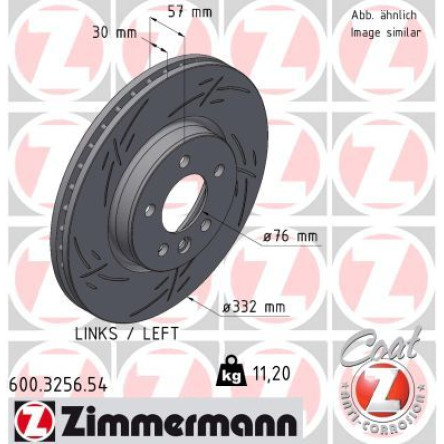 ZIMMERMANN Bremsscheibe 600.3256.54 ZIMMERMANN Bremsscheibe 600.3256.54