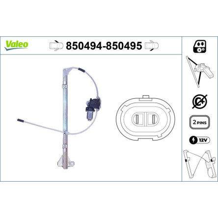 VALEO Fensterheber 850495 VALEO Fensterheber 850495