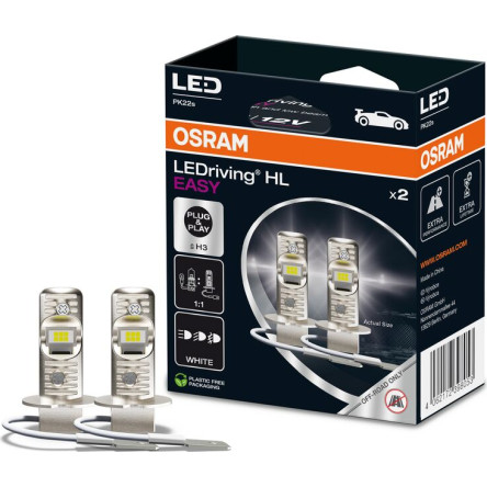 Osram | LEDriving® HL EASY H3 12V 8W PK22s 6500K White 2St | 64151DWESY-2HB Osram | LEDriving® HL EASY H3 12V 8W PK22s 6500K White 2St | 64151DWESY-2HB