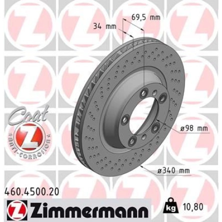 Bremsscheibe HA li 460.4500.20 Bremsscheibe HA li 460.4500.20