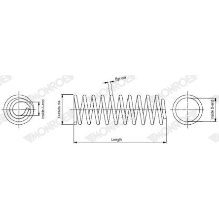 MONROE Fahrwerksfeder SP2845 MONROE Fahrwerksfeder SP2845