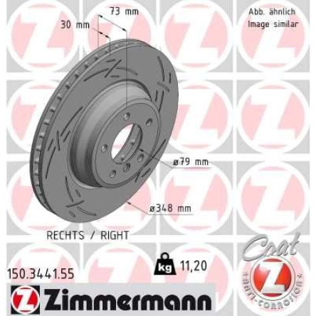 ZIMMERMANN Bremsscheibe 150.3441.55 ZIMMERMANN Bremsscheibe 150.3441.55
