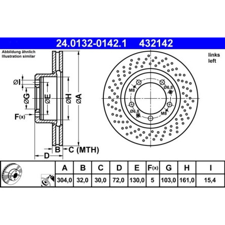 ATE Bremsscheibe 24.0132-0142.1 ATE Bremsscheibe 24.0132-0142.1