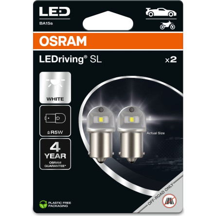 Osram | LEDriving® SL ~R5W BA15s 0.5W 12V 6000K 50 lm White 2St | 5007DWP-2BL Osram | LEDriving® SL ~R5W BA15s 0.5W 12V 6000K 50 lm White 2St | 5007DWP-2BL