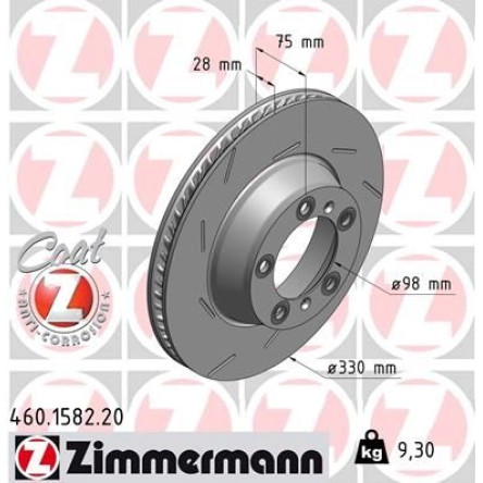 13 482 014 Bremsscheibe HA li 460.1582.20