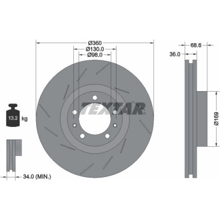 Bremsscheibe Porsche P. Panamera 3.0-4.8 09-13 Pr 92214005 Bremsscheibe Porsche P. Panamera 3.0-4.8 09-13 Pr 92214005