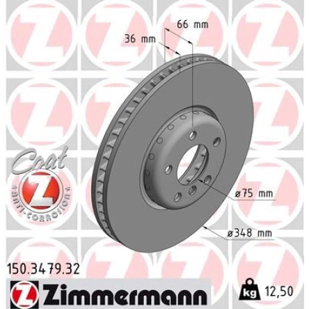 ZIMMERMANN Bremsscheibe 150.3479.32 ZIMMERMANN Bremsscheibe 150.3479.32