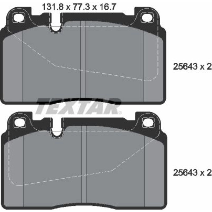 Textar Bremsbelagsatz 2564301 Textar Bremsbelagsatz 2564301