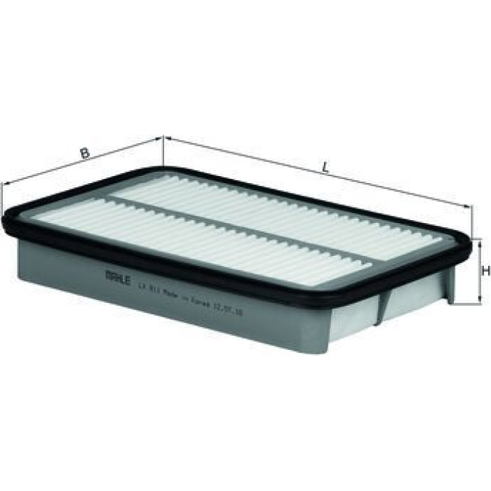 LX 811 MAHLE Luftfilter LX 811, Filtereinsatz, 266,5 x 166 x 41 mm – u. a. für Toyota Corolla (_E11_), Compact (_E11_), Kombi (_E11_) – OE Nummer 1780102030 - l LX 811 MAHLE Luftfilter LX 811, Filtereinsatz, 266,5 x 166 x 41 mm – u. a. für Toyota Corolla (_E11_), Compact (_E11_), Kombi (_E11_) – OE Nummer 1780102030 - l