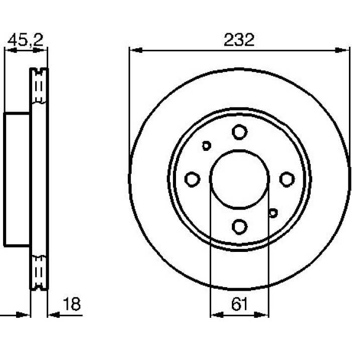 Bosch Bremsscheibe Vorderachse 0 986 478 650 Bosch Bremsscheibe Vorderachse 0 986 478 650
