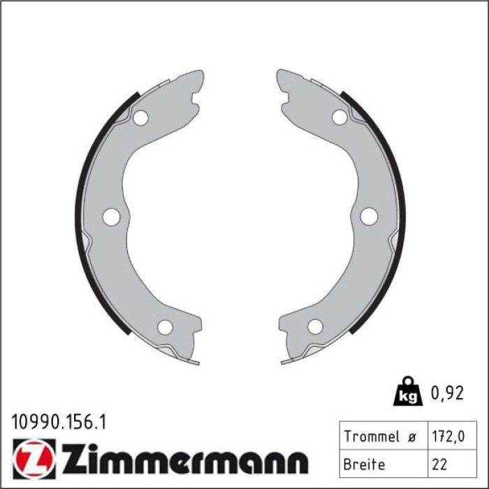 ZIMMERMANN Bremsbacken 10990.156.1