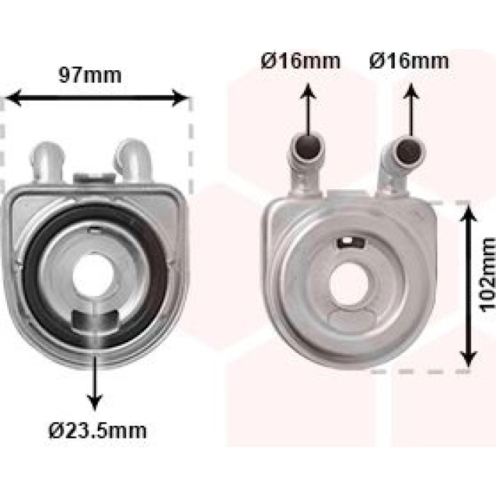 Van Wezel Ölkühler 40003271 - Motoröl
