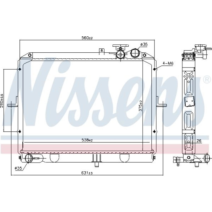 Nissens Wasserkühler PKW 66645 Nissens Wasserkühler PKW 66645