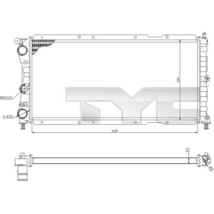 TYC Motorkühler 709-0017-R
