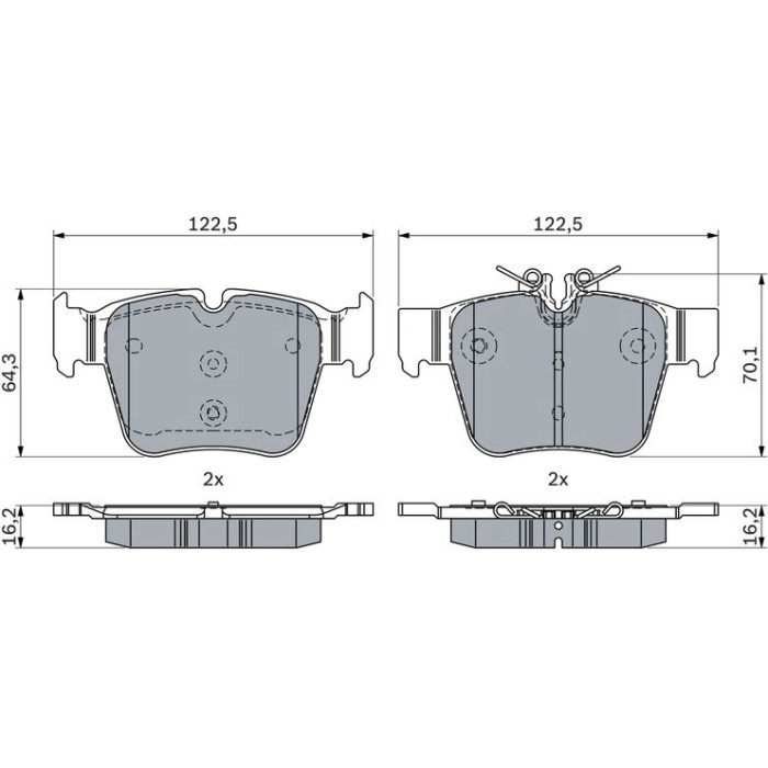 Bosch Bremsbelagsatz 0 986 424 334 Bosch Bremsbelagsatz 0 986 424 334
