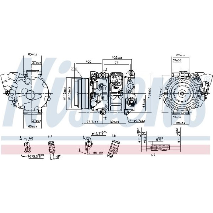 Nissens Klimakompressor PKW 890143 Nissens Klimakompressor PKW 890143