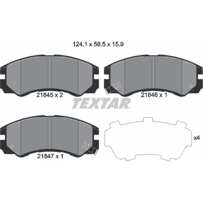 Textar Bremsbelagsatz 2184501 Textar Bremsbelagsatz 2184501