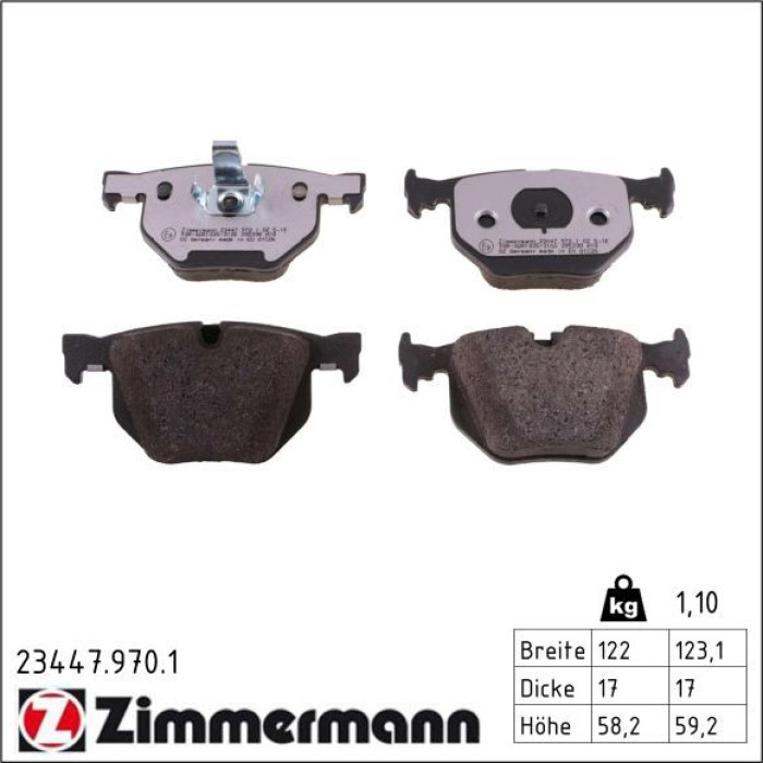 23447.970.1 ZIMMERMANN Bremsbeläge 23447.970.1 23447.970.1 ZIMMERMANN Bremsbeläge 23447.970.1
