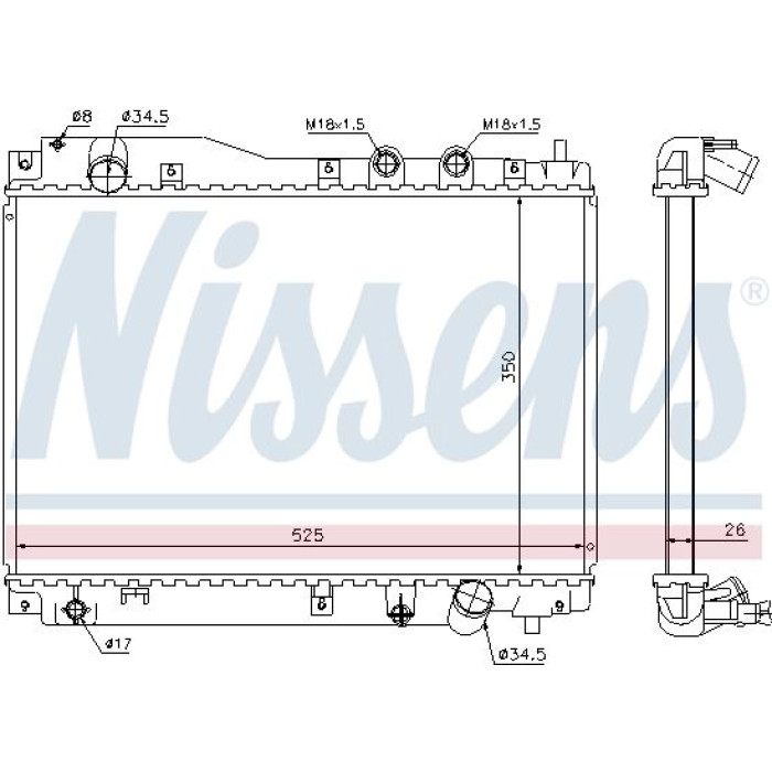 Nissens Wasserkühler PKW 68109 Nissens Wasserkühler PKW 68109