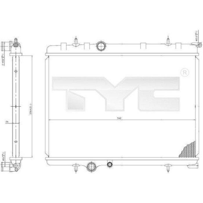 TYC Motorkühler 705-0028 TYC Motorkühler 705-0028
